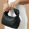 PUP38 Wedding Guest Alma Woven Shoulder Bag - Black