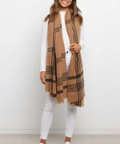 PUP35 ACCESSORIES Garter Scarf - Camel