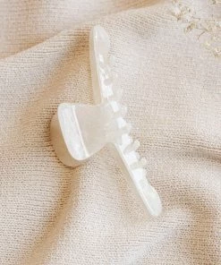 PUP38 Linnea Hairclip - Pearl White Neutral Wardrobe Staples