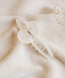 PUP38 Linnea Hairclip - Pearl White Neutral Wardrobe Staples