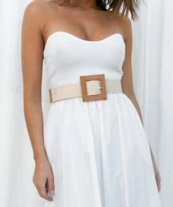 PUP49 Woven Waist Belt - Natural