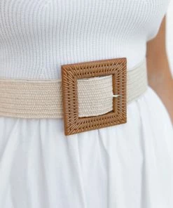 PUP49 Woven Waist Belt - Natural