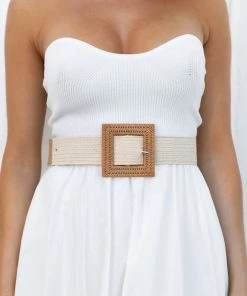 PUP49 Woven Waist Belt - Natural