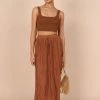 PUP64 Adele Midi Skirt - Brown Clothing