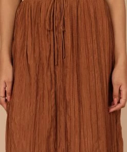 PUP64 Adele Midi Skirt - Brown Clothing