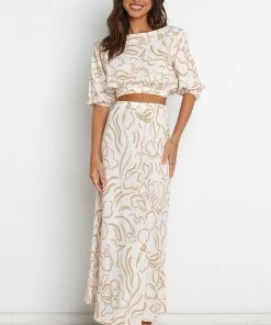 PUP52 Ally Skirt - Cream Clothing