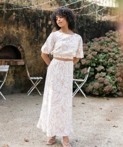 PUP52 Ally Skirt - Cream Clothing