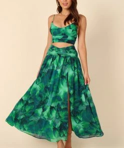 PUP26 Angel Maxi Skirt - Green Clothing