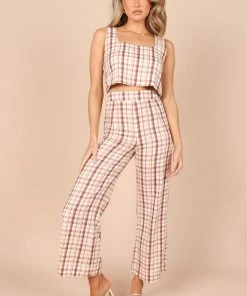 PUP52 Anita Wide Leg Pants - Beige