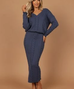 PUP4 Aspen Cable Knit Skirt - Midnight Blue