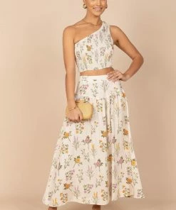 PUP52 August Maxi Skirt - Beige Floral