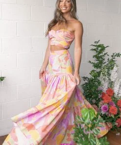 PUP26 Wedding Guest Ayla Skirt - Sage Multi