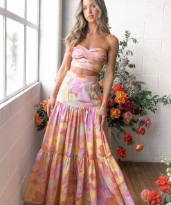 PUP26 Wedding Guest Ayla Skirt - Sage Multi