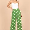 PUP49 Blake Polka Dot Wide Leg Pants - Green