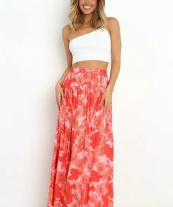 PUP49 Brentwood Skirt - Pink Floral Clothing