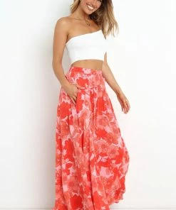PUP49 Brentwood Skirt - Pink Floral Clothing