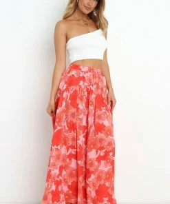 PUP49 Brentwood Skirt - Pink Floral Clothing