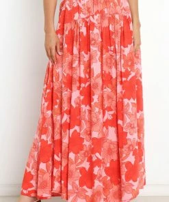 PUP49 Brentwood Skirt - Pink Floral Clothing