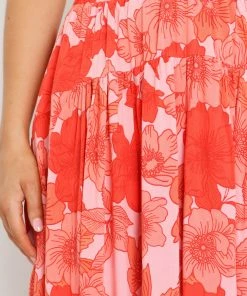 PUP49 Brentwood Skirt - Pink Floral Clothing