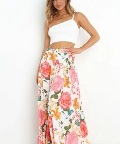 PUP49 Brentwood Skirt - White Floral For The Bride