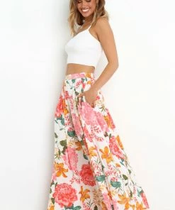 PUP49 Brentwood Skirt - White Floral For The Bride