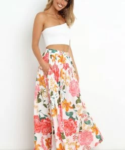PUP49 Brentwood Skirt - White Floral For The Bride