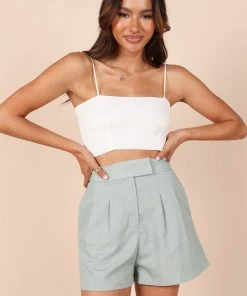 PUP8 Bridget Tailored Shorts - Sage Green