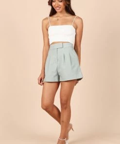 PUP8 Bridget Tailored Shorts - Sage Green