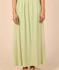 PUP52 Clothing Cecily High Waisted Maxi Skirt - Sage