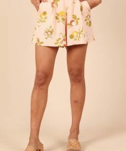 PUP52 Cecily Tailored Shorts - Pink Floral