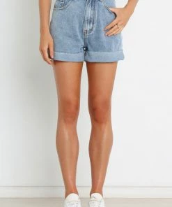 PUP54 Daisy Shorts - Light Blue Wash Clothing