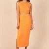 PUP8 Clothing Danika Midi Skirt - Orange
