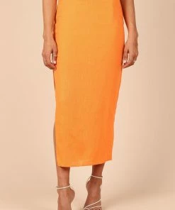 PUP8 Clothing Danika Midi Skirt - Orange