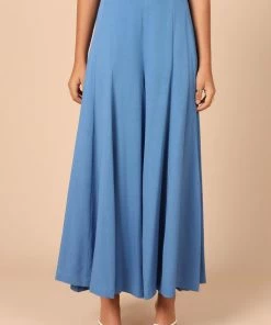 PUP49 Deanna Wide Leg Pants - Blue