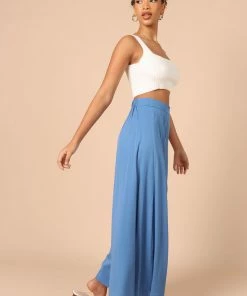 PUP49 Deanna Wide Leg Pants - Blue