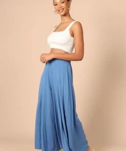 PUP49 Deanna Wide Leg Pants - Blue