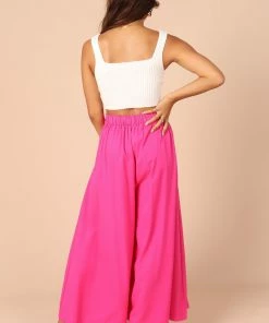 PUP49 Deanna Wide Leg Pants - Hot Pink