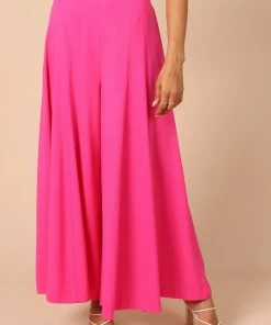PUP49 Deanna Wide Leg Pants - Hot Pink