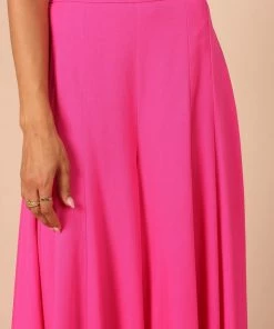PUP49 Deanna Wide Leg Pants - Hot Pink