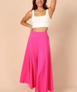 PUP49 Deanna Wide Leg Pants - Hot Pink