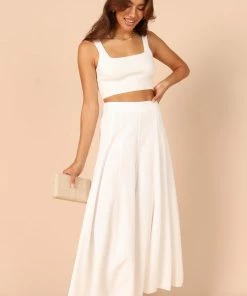 PUP49 Deanna Wide Leg Pants - White