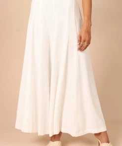 PUP49 Deanna Wide Leg Pants - White