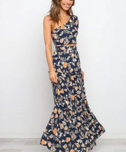 PUP27 Deaville Skirt - Navy Wedding Guest
