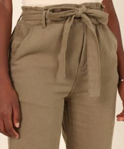 PUP64 Dexter Paperbag Waist Jean - Olive