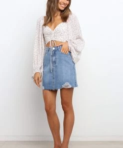 PUP54 Doja Skirt - Mid Wash