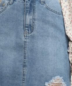 PUP54 Doja Skirt - Mid Wash