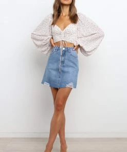 PUP54 Doja Skirt - Mid Wash