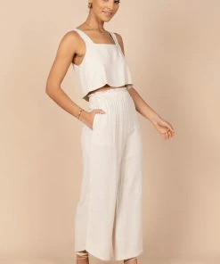 PUP8 Eleanor High Waisted Pants - Beige
