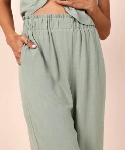 PUP8 Eleanor High Waisted Pants - Green