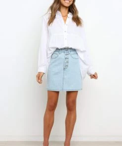 PUP14 Eli Skirt - Light Wash